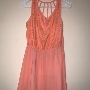 Orange Floral Mini Dress